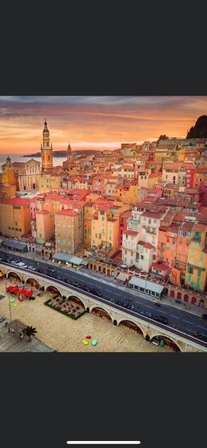 Menton Centre Vue Imprenable Sur Mer Et Jardin Bioves Buitenkant foto