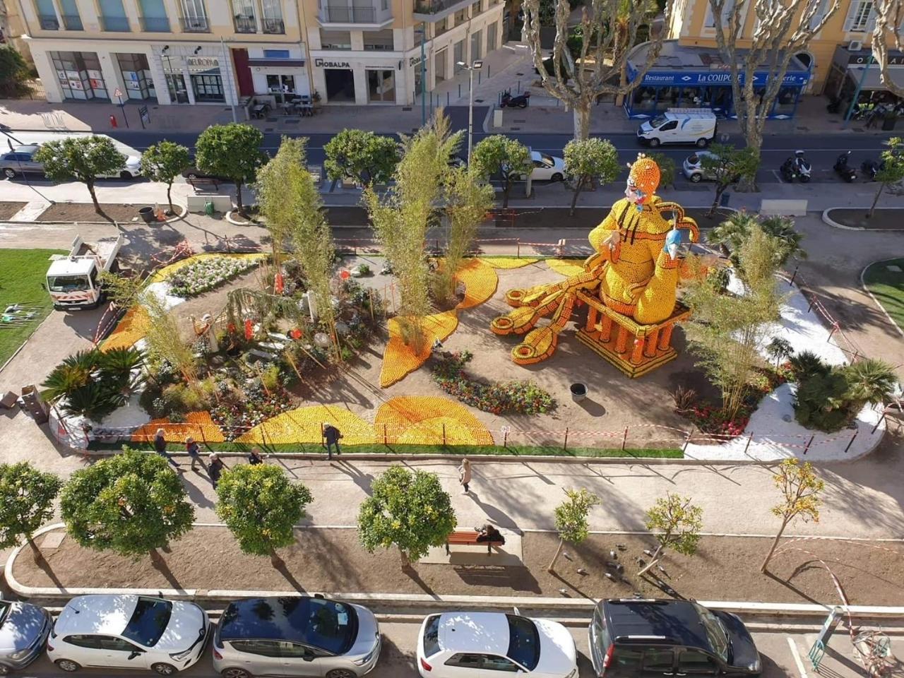Menton Centre Vue Imprenable Sur Mer Et Jardin Bioves Buitenkant foto