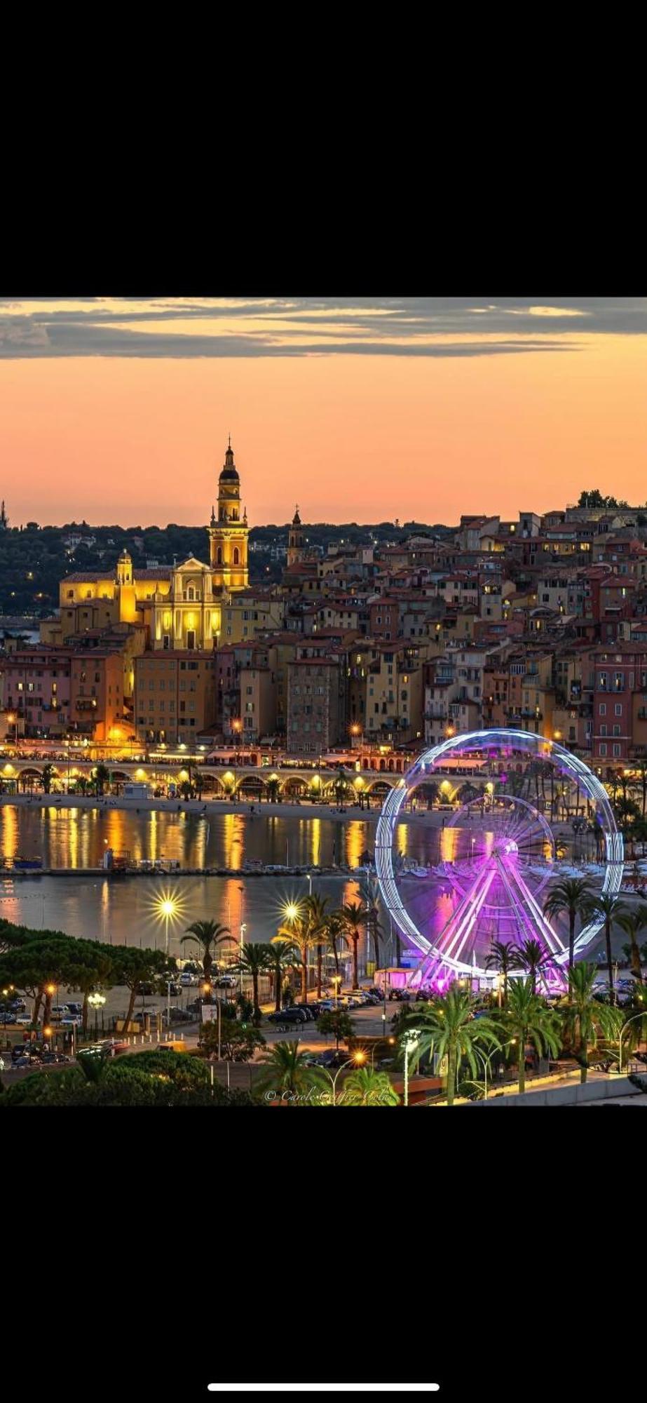 Menton Centre Vue Imprenable Sur Mer Et Jardin Bioves Buitenkant foto
